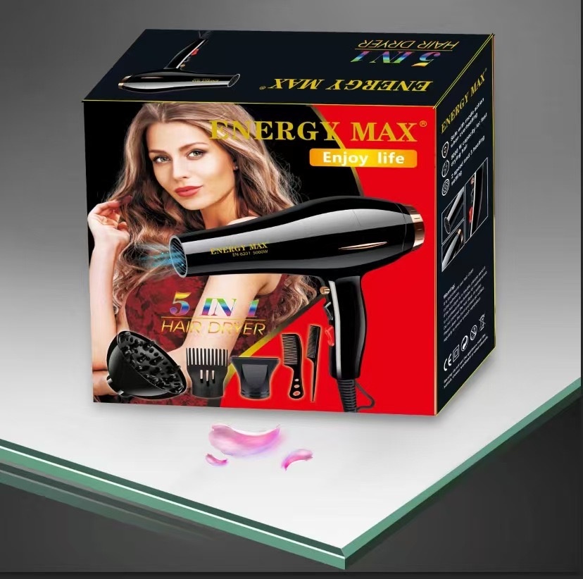 Energy Max 8202 фен черный, золотой