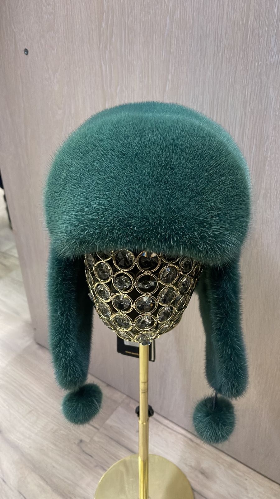 Ушанка SemiFur размер 56, 57, 58, 59, зеленый