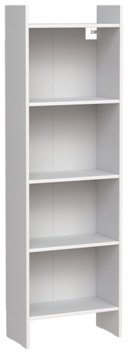 Стеллаж напольный Euromebel МИНИ, 00070246, 50x25x160 см, белый