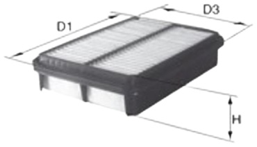 MECAFILTER воздушный фильтр ELP9153