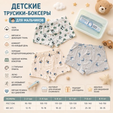 Боксеры Dream синий, бежевый