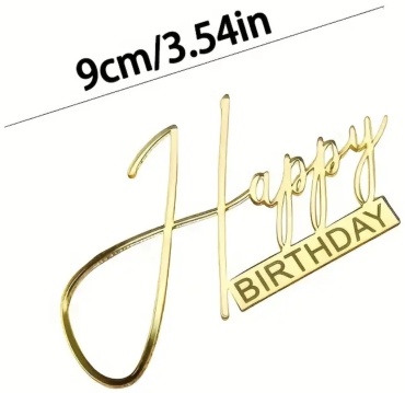 Топпер для торта "Happy birthday" на день рождения топперы для торта 1 шт