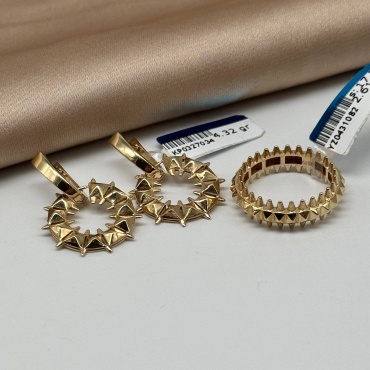 Ballerina Jewelry B77 размер 18 вес 6.77 г золото, без вставок