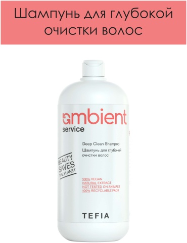 TEFIA Шампунь для глубокой очистки волос Ambient Service шампунь 1000 мл