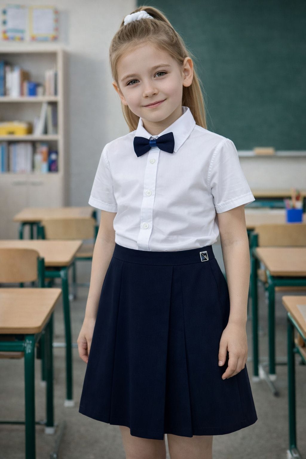 Школьная юбка прямая Aidida темно-синий