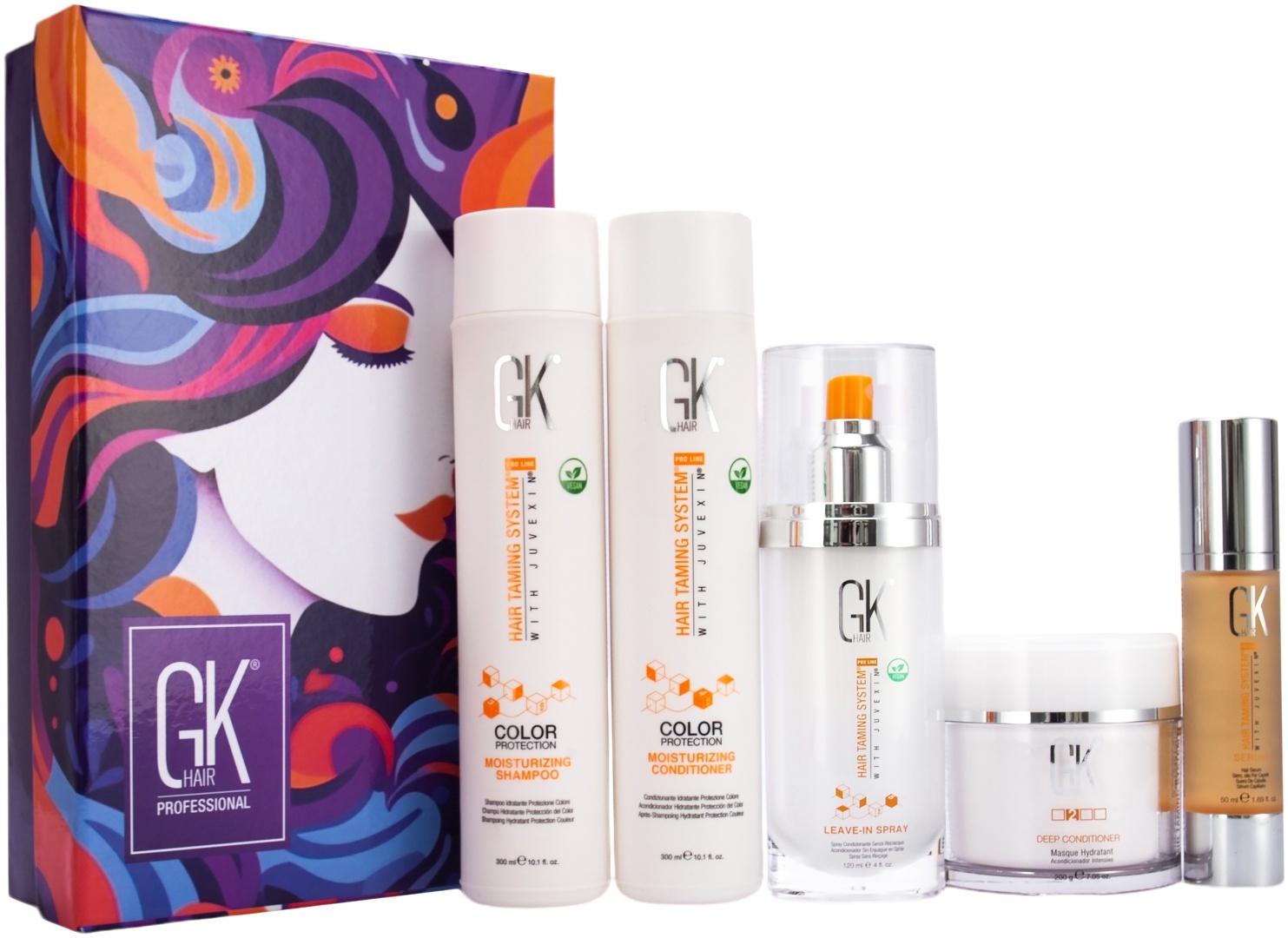 GKhair Hair Taming System Color Protection и Leave in набор по уходу за волосами для женщин