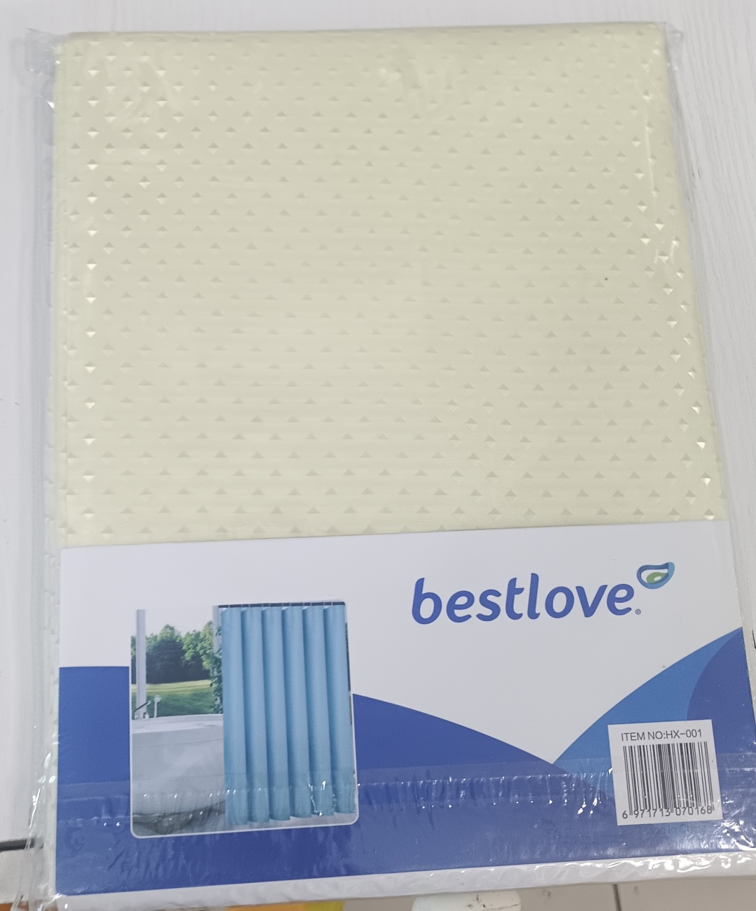 Штора для ванной Bestlove HX-001 180x180 желтый, ткань