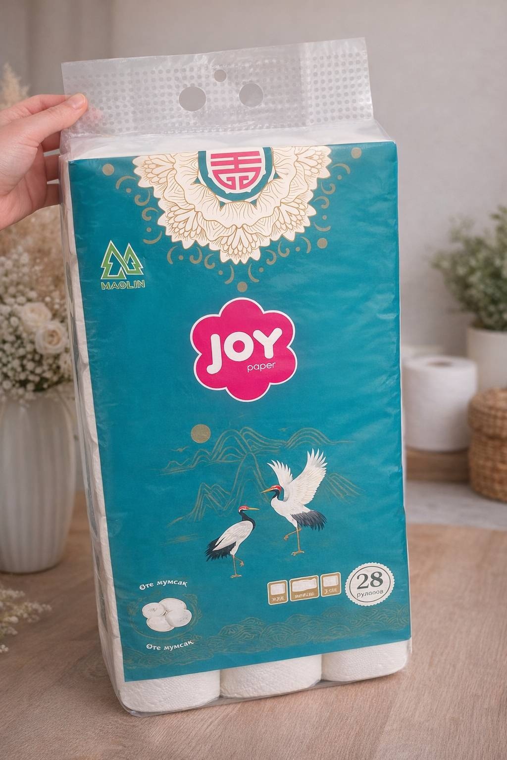 JOY Paper туалетная бумага 3-слойный 28 шт, первичная целлюлоза