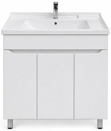 Тумба с раковиной Vako Флора 80, 80x85x47 см, белый