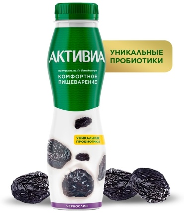 Биойогурт Активиа Комфортное пищеварение чернослив 2.1% 260 г