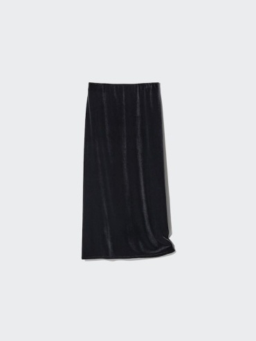 Прямая юбка Uniqlo черный