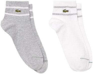 Носки LACOSTE 2 пары серый, белый 39-42