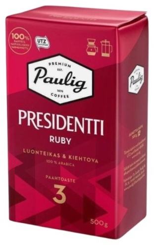 Кофе Paulig Presidentti Ruby молотый 500 г