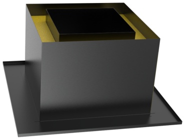 Декоративный ППУ КвТ, ф 200, AISI 439/Оц, 0,5мм/0,5мм (черный 1000)
