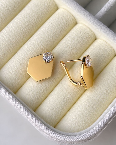 Серьги Xuping Jewelry медицинское золото, фианит
