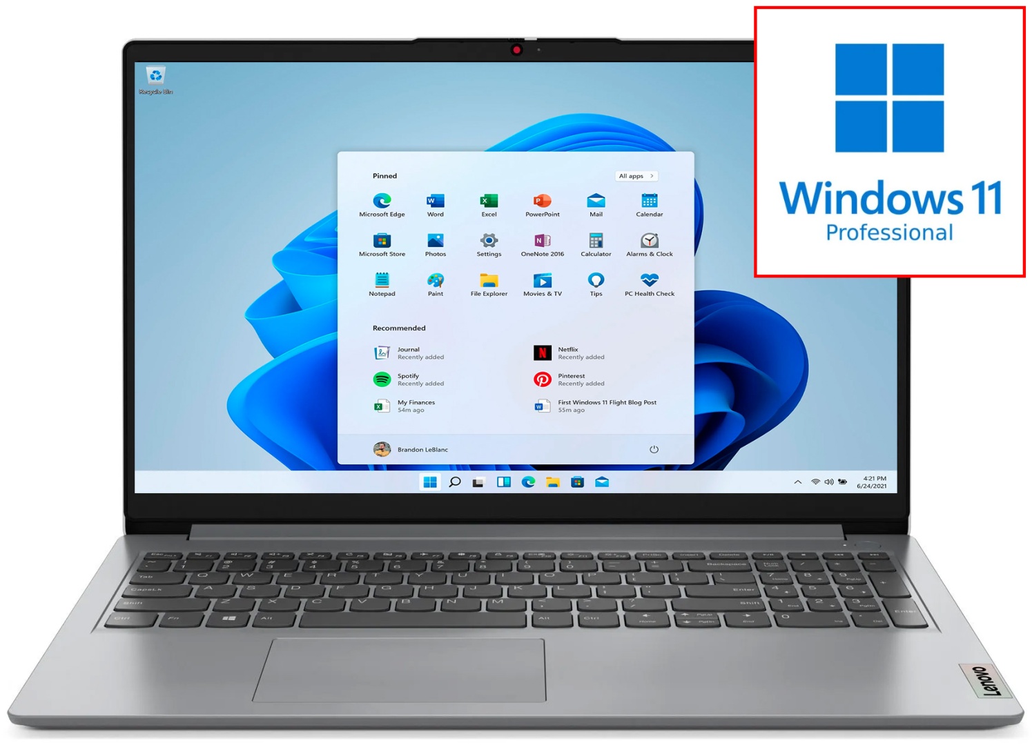 Ноутбук Lenovo IdeaPad 15.6" / 8 Гб / SSD 512 Гб / Win 11 Pro / 82VG20WWRK