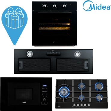 Midea MO12000 GB+MH90I400 B+MMWB203TB-GB+MG90L95GB черный