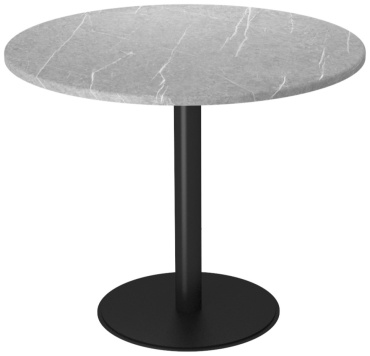 Обеденный стол ТЭТАХОУМ TT90/TU43, 90х90x74.5 см, МДФ, черный, серый