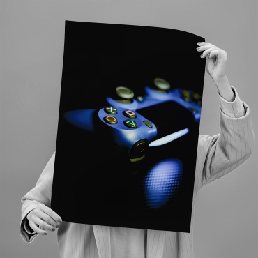 PEMIKAN CRAFT постер Синий геймпад светится 40x60 см