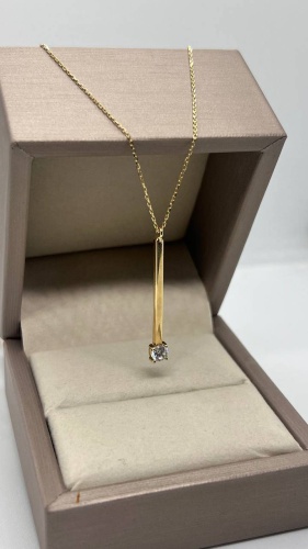 Колье MANILAS GOLD 36per длина 45 см вес 1.6 г золото, фианит