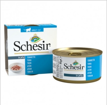 Schesir Tuna Консервы для кошек с тунцом в желе (банка),140 гр