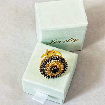 Кольцо Jewelry 30257727_267097193 размер регулируемый латунь, стразы