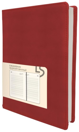 Ежедневник Listoff Maple Red, A5, 136 л, красный