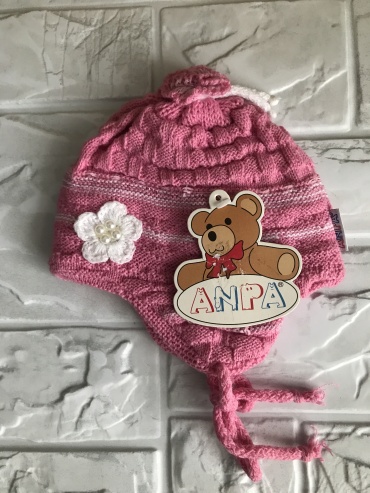 Шапка ANPA размер 35, розовый