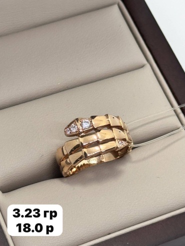 DARI GOLD 886 размер 18 вес 3.23 г золото, фианит