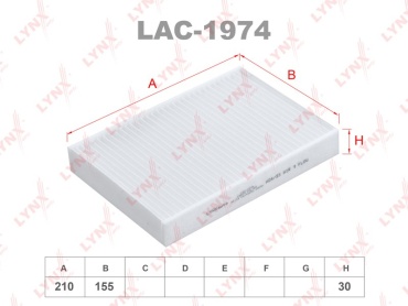 LYNXauto салонный фильтр LAC-1974