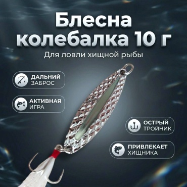 Блесна Импульс 10г для ловли щуки, окуня, судака