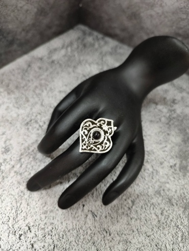 Кольцо Accessories Кольцо размер регулируемый бижутерный сплав, пластик, серебристый, серый