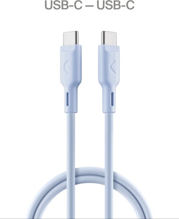 Кабель Commo USB TypeC (F), 2.2 м, голубой