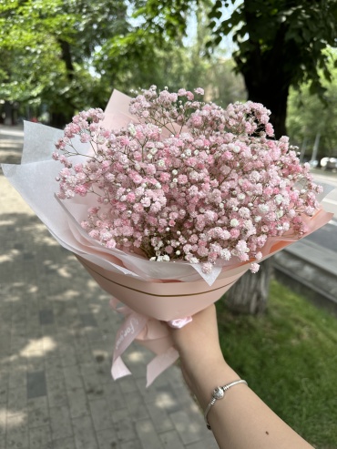 Blossom моно-букет с сухоцветами гипсофила 5 шт 40 см