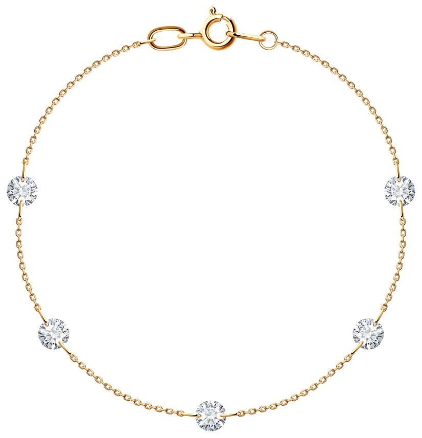 SOKOLOV BRA-SO-585-0282376-17 длина 17 см, вес 0.97 г золото, плетение фантазийное