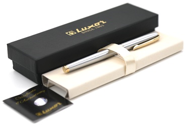 Ручка перьевая LUXOR Elegant Gold 1 шт, 1 мм, цвет чернил синий