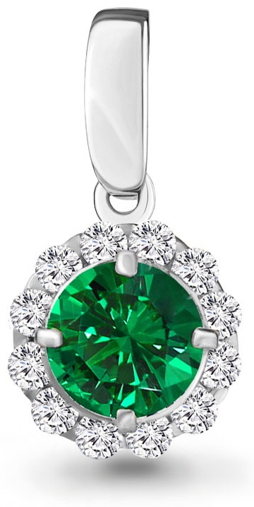 Подвеска AQUAMARINE 53162 вес 0.83 г серебро, фианит