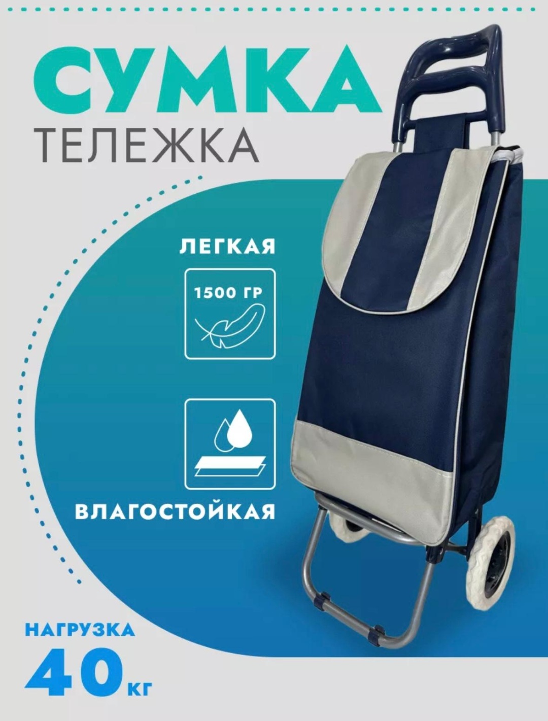 Сумка текстиль синий 30 л