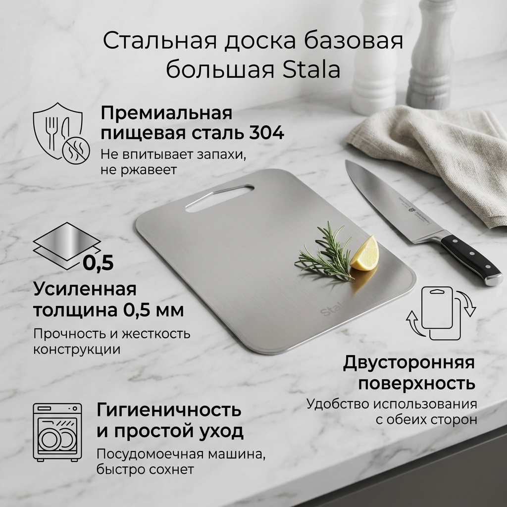 Stala Стальная доска базовая большая