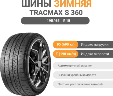 Tracmax S 360 195/65 R15 95 T без шипов
