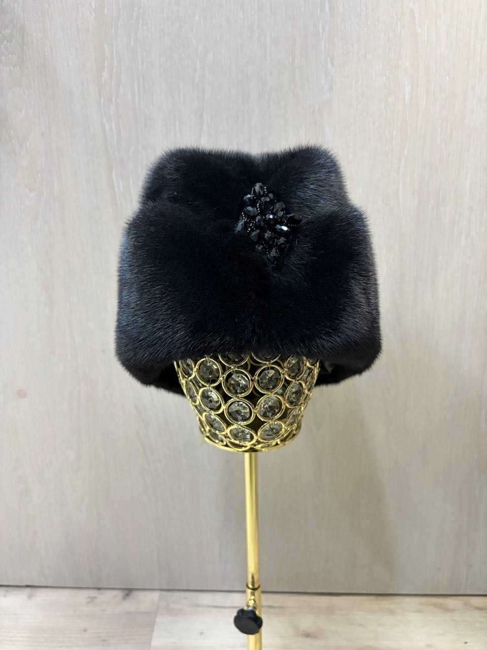 Шапка SemiFur размер 57, 58, 59, 60, черный