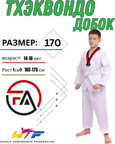 Форма для тхэквандо FER-ALL Sportss белый 170