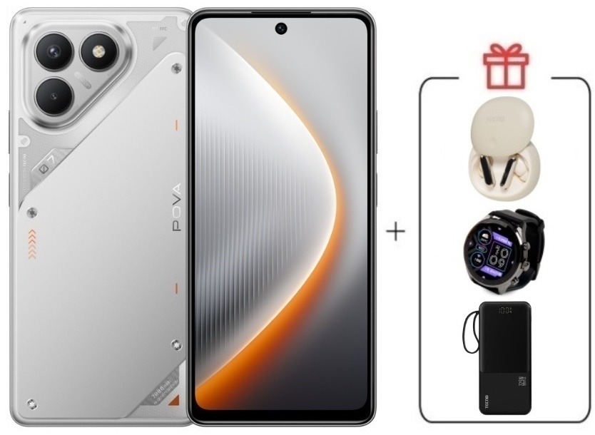 Смартфон TECNO Pova 7 Neo 8 ГБ/128 ГБ серебристый