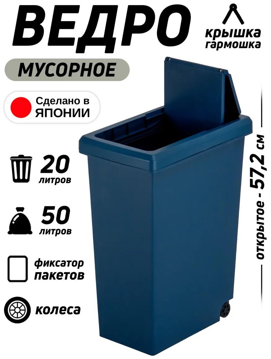 Мусорное ведро HEIWA без крышки 378451950 20 л