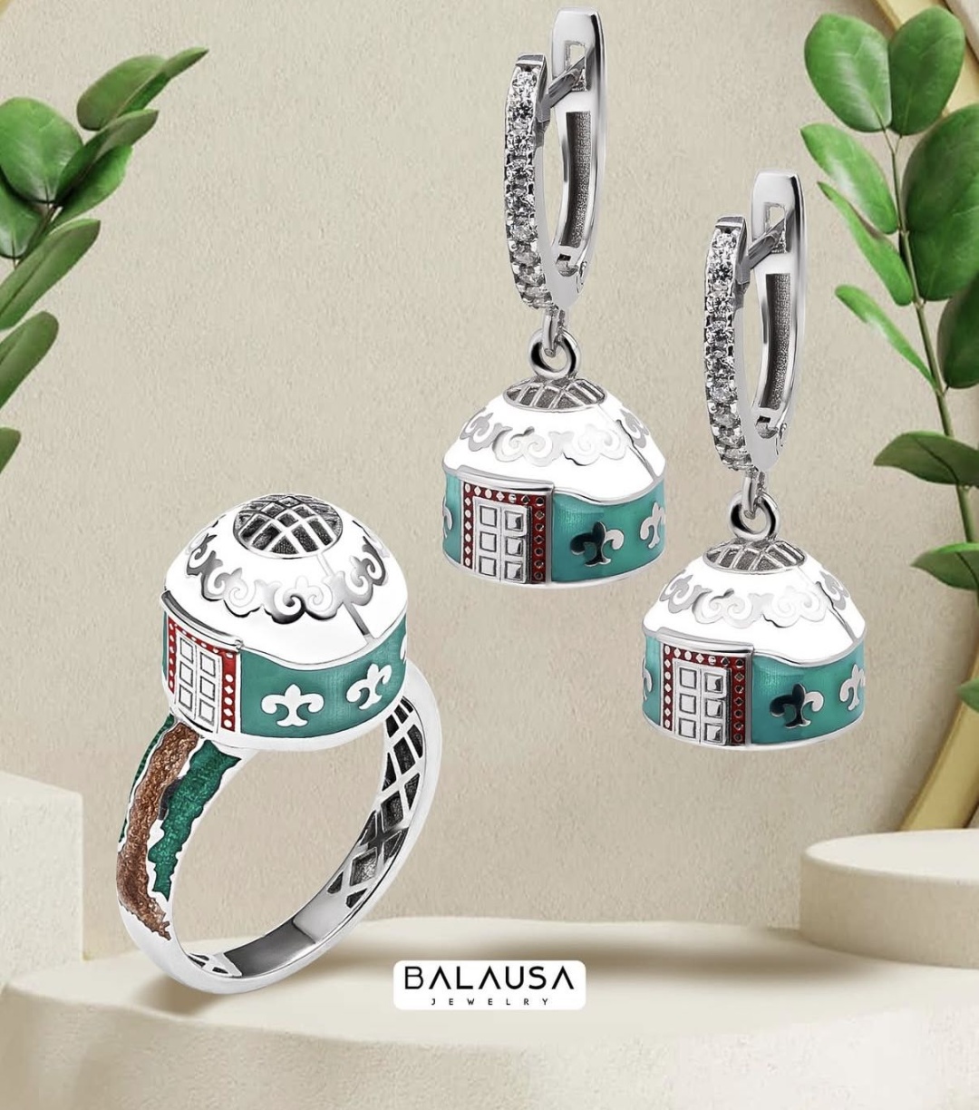 Balausa Jewelry PRT018(1-3-9) вес 9.8 г серебро, фианит, эмаль