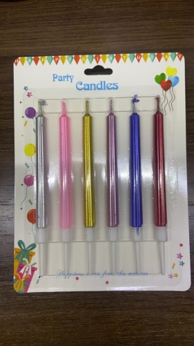 Свеча Party candles цилиндр, 6 шт 12 см