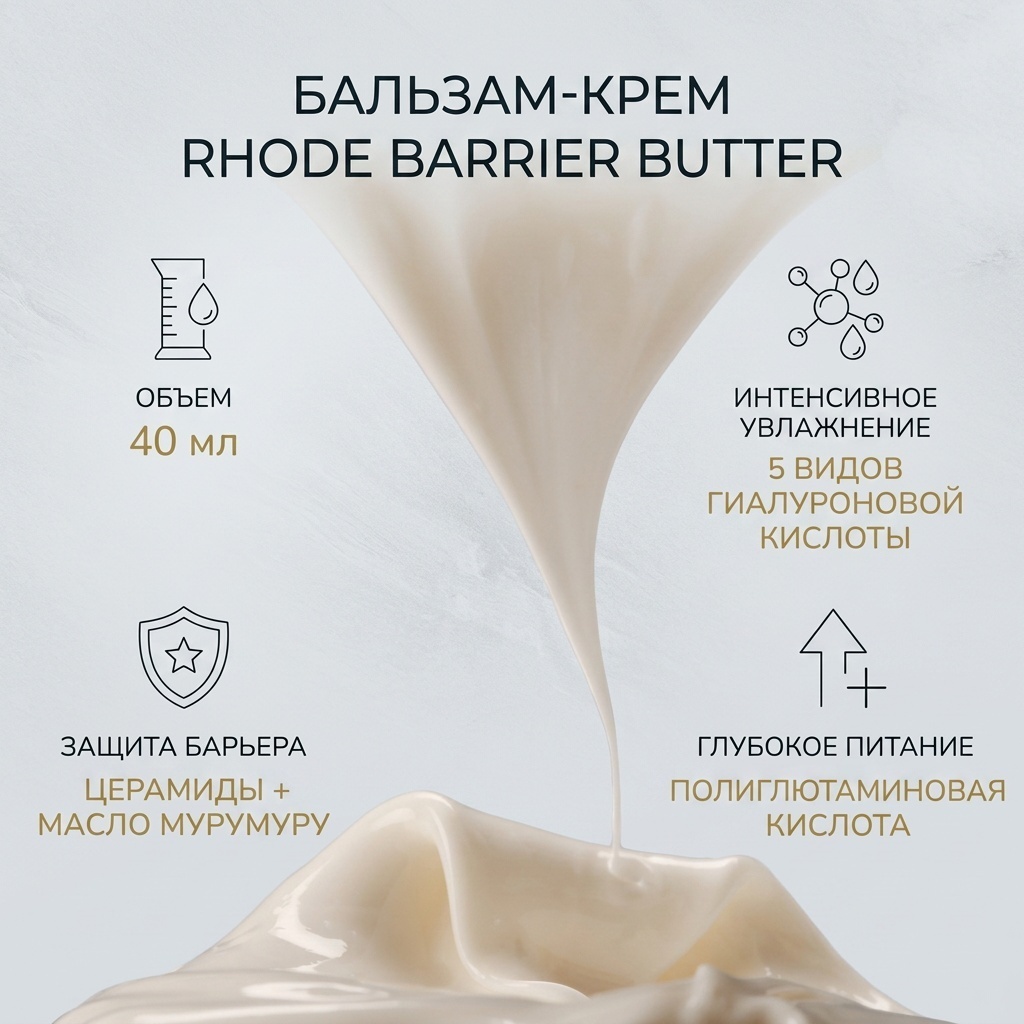 Rhode бальзам barrier butter THE INTENSIVE MOISTURE BALM для лица 40 мл