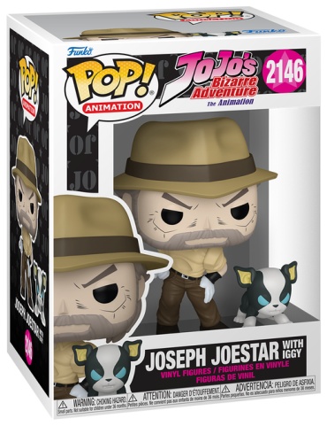 Funko Pop! & Buddy Joseph Joestar with Iggy (ДжоДжо) Джозеф Джостар 2146 10 см 1 шт