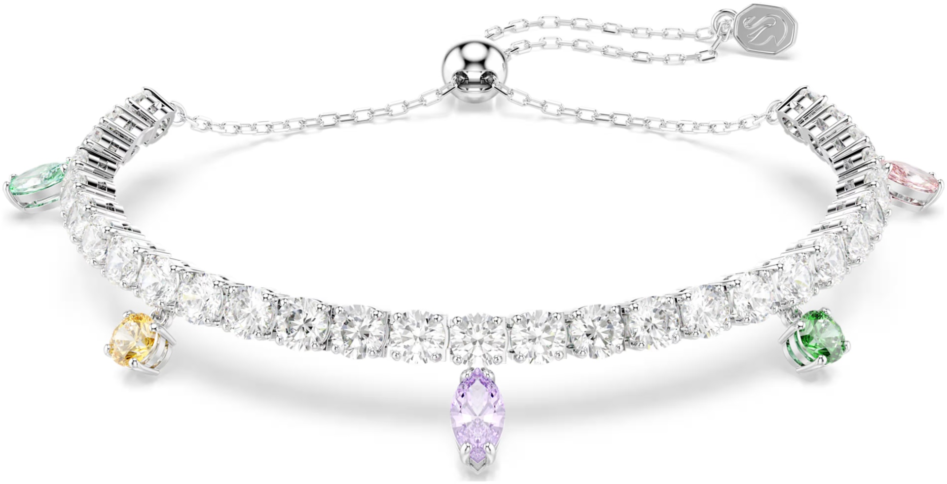 Swarovski длина 24 см бижутерный сплав, кристаллы Swarovski