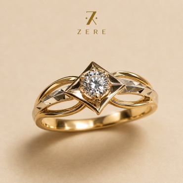 Кольцо ZERE 060512 размер 19 вес 1.39 г золото, фианит